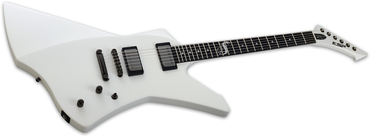 Esp Custom Shop James Hetfield Snakebyte Japon Signature Hh Emg Eb - Snow White - Metalen elektrische gitaar - Variation 1