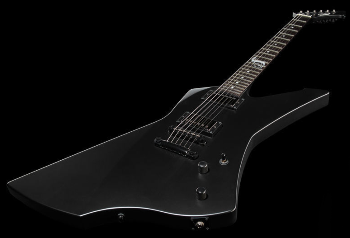 Esp Custom Shop James Hetfield Snakebyte Jap Signature 2h Emg Eb - Black Satin - Metalen elektrische gitaar - Variation 1