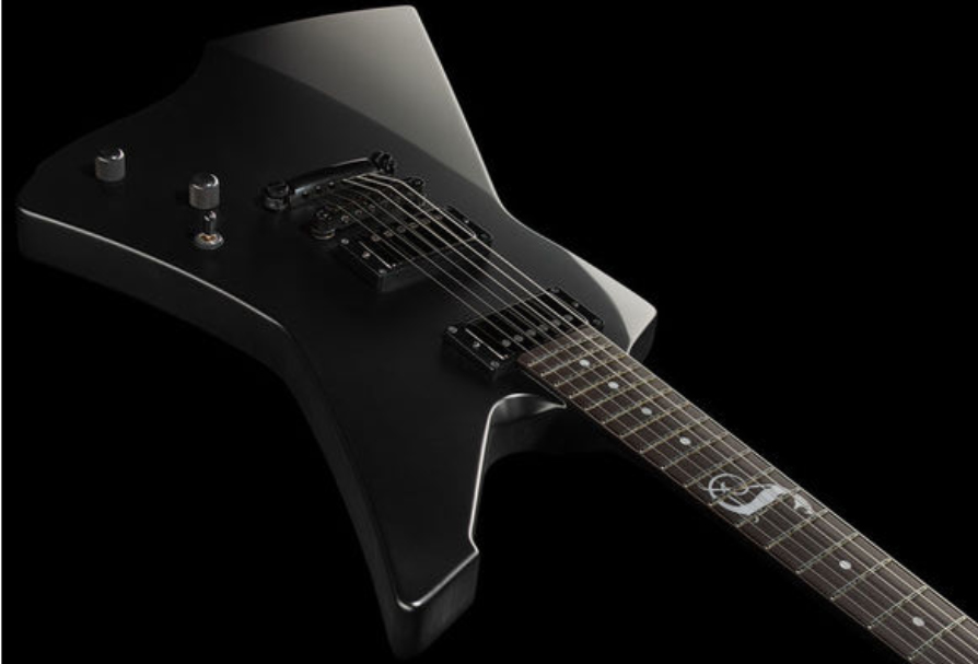 Esp Custom Shop James Hetfield Snakebyte Jap Signature 2h Emg Eb - Black Satin - Metalen elektrische gitaar - Variation 2