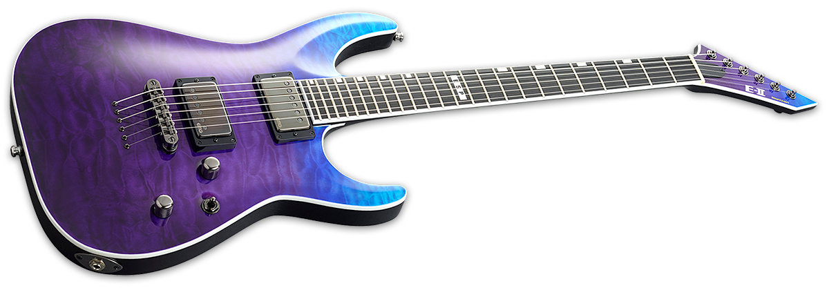 Esp E-ii Horizon Nt-ii Hh Emg Eb - Blue-purple Gradation - Elektrische gitaar in Str-vorm - Variation 2