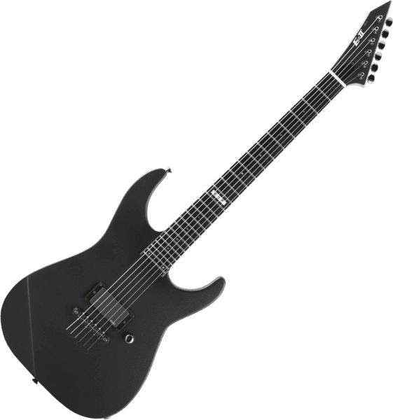 Solid body elektrische gitaar Esp E-II M-I Thru NT (Japan) - Black satin