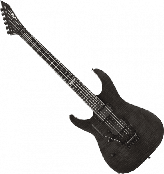 Solid body elektrische gitaar Esp E-II M-II Neck Thru LH (Japan) - See thru black
