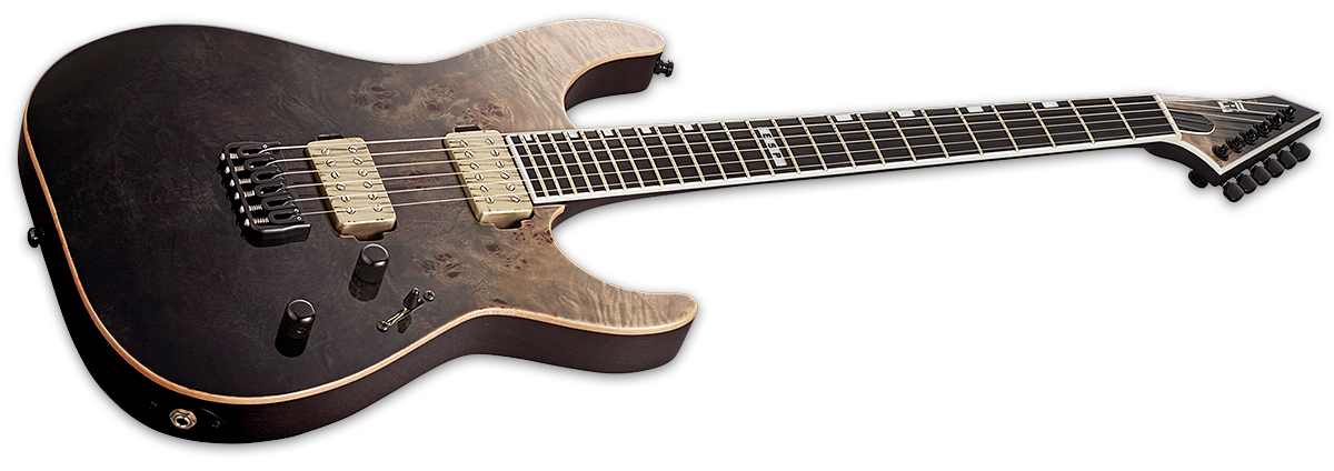 Esp E-ii M-ii Nt Jap 2h Bare Knuckle Ht Eb - Black Natural Fade - Elektrische gitaar in Str-vorm - Variation 1