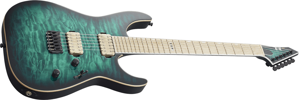 Esp E-ii M-ii Nt Japon Bare Knuckle Hh Fr Mn - Black Turquoise Burst - Elektrische gitaar in Str-vorm - Variation 1