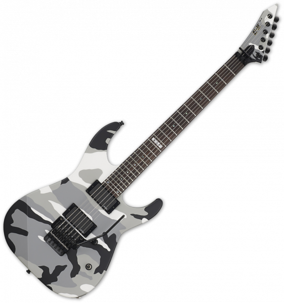 Solid body elektrische gitaar Esp E-II M2 - Urban camo