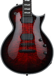Enkel gesneden elektrische gitaar Esp E-II Eclipse EC QM FL (Japan) - See thru black cherry sunburst