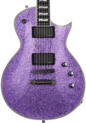 Enkel gesneden elektrische gitaar Esp E-II EC-II Eclipse - Purple sparkle