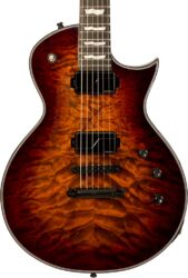 Enkel gesneden elektrische gitaar Esp E-II Eclipse #ES4362243 (Japan) - tiger eye sunburst