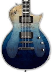 Enkel gesneden elektrische gitaar Esp E-II Eclipse - Blue natural fade
