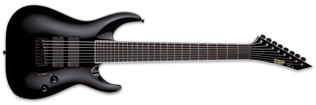 Esp Custom Shop Stef B8 Signature Jap 8c Baryton 2h Fishman Fluence Ht Eb - Black - Kenmerkende elektrische gitaar - Variation 1