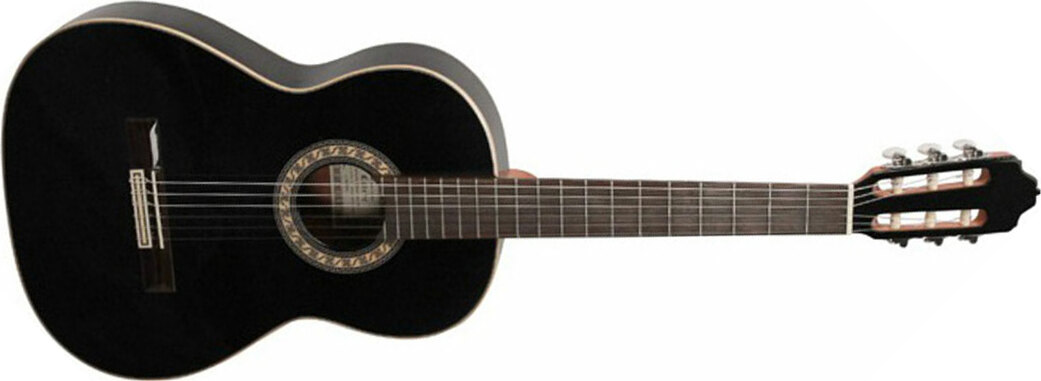Esteve Gamberra Cedre Sycomore Rw - Black Gloss - Klassieke gitaar 4/4 - Main picture