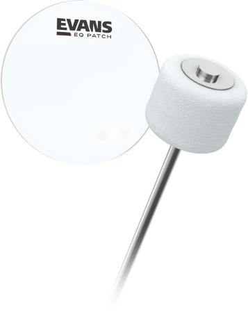 Evans Eq Single Pedal Patch, Clear Plastic - Muffle ring control - Main picture