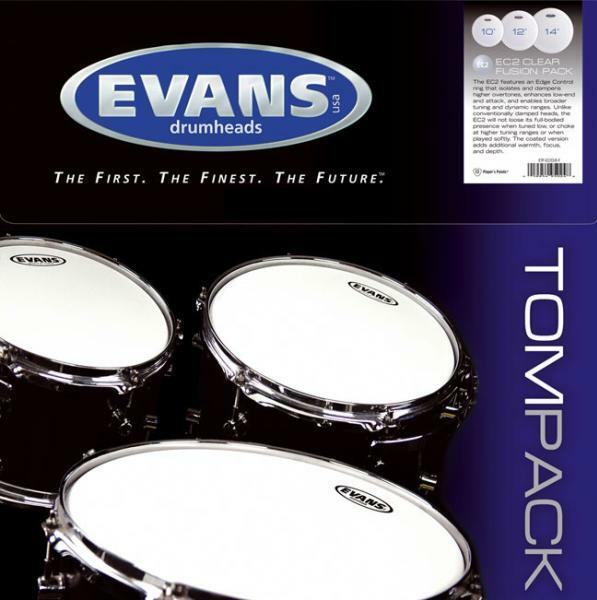 Evans Tpg1clrs  Pack G1 Tom Frappe Transparentes Standarrd 12 13 16 - Pack Peaux - Vellen set - Main picture