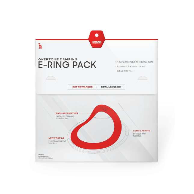 Evans E-ring Pack, Rock - Muffle ring control - Variation 1