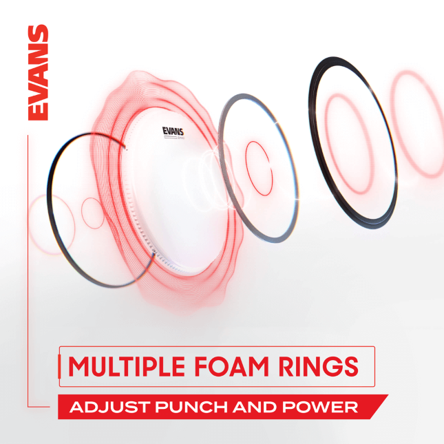 Evans Emad Clear Bass Batter - 20 Pouces - Bassdrumvel - Variation 2