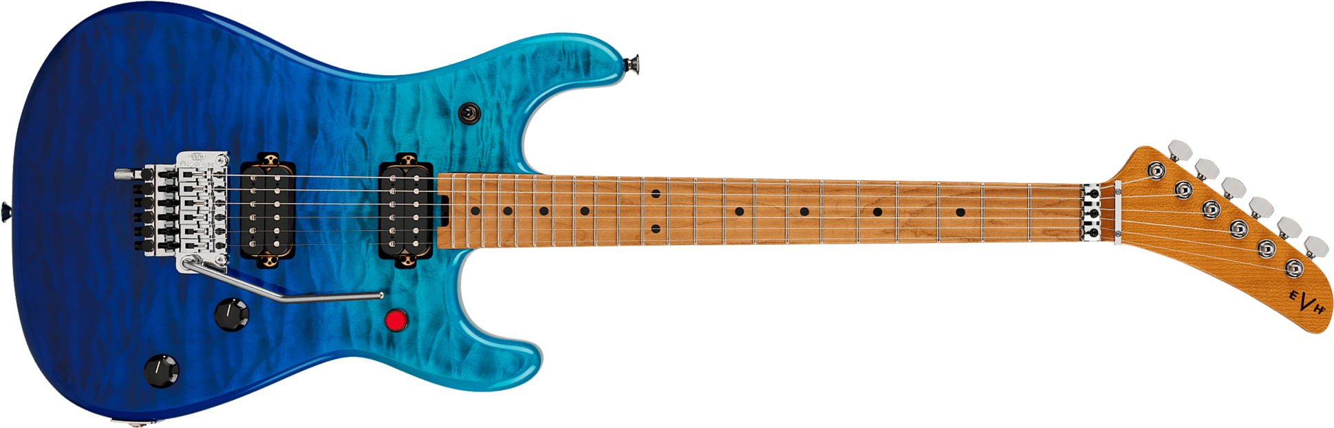 Evh 5150 Series Deluxe Qm Mex 2h Fr Mn - Pacific Drift - Elektrische gitaar in Strat vorm - Main picture