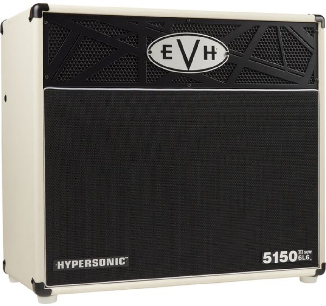 Evh 5150iii Hypersonic 6l6 1x12 Combo 50w Ivory - Combo voor elektrische gitaar - Main picture