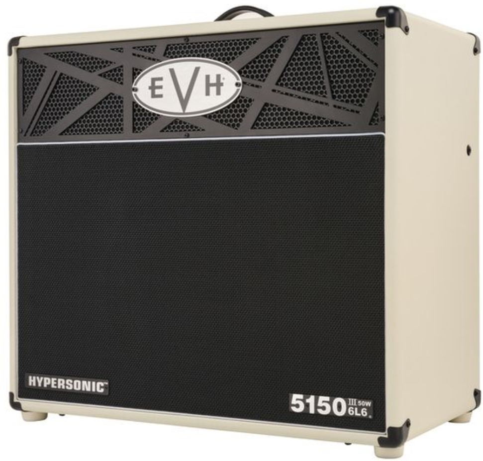 Evh 5150iii Hypersonic 6l6 2x12 Combo 50w Ivory - Combo voor elektrische gitaar - Main picture