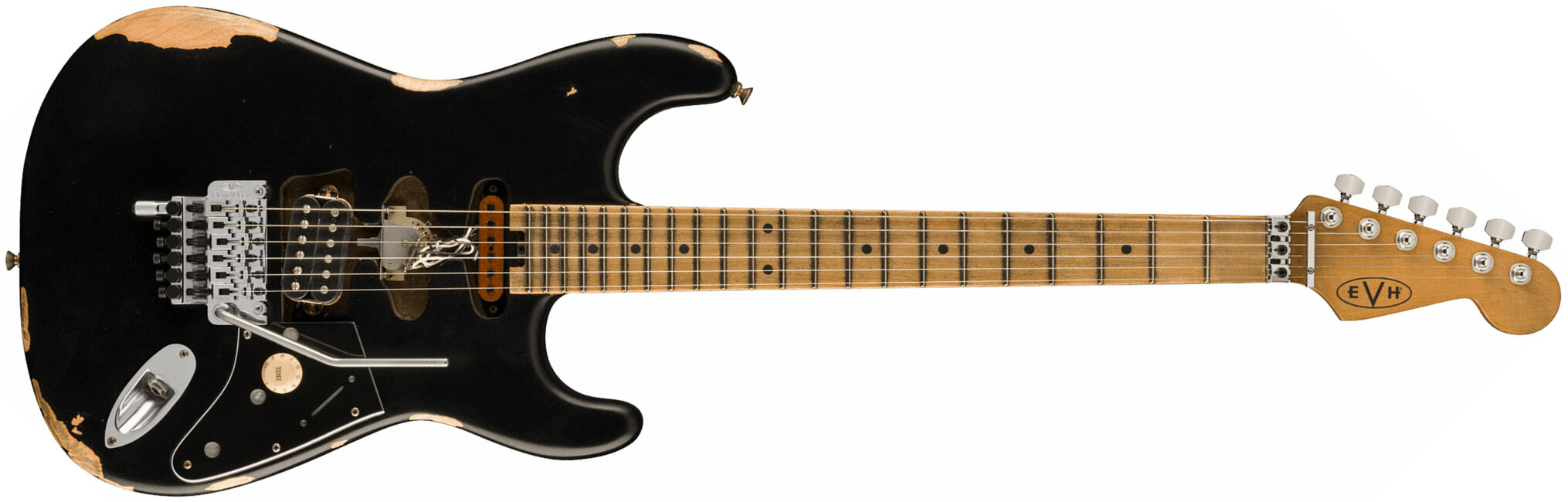 Evh Frankenstein Relic Mex 1h Fr Mn - Black - Elektrische gitaar in Str-vorm - Main picture