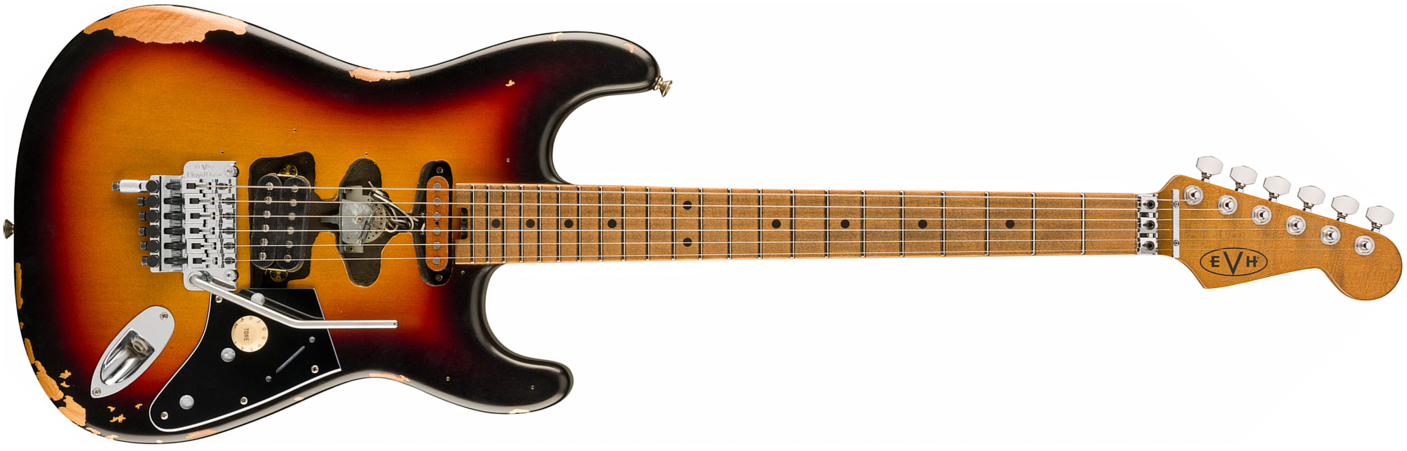 Evh Frankenstein Relic Mex 1h Fr Mn - Vintage Sunburst - Elektrische gitaar in Str-vorm - Main picture