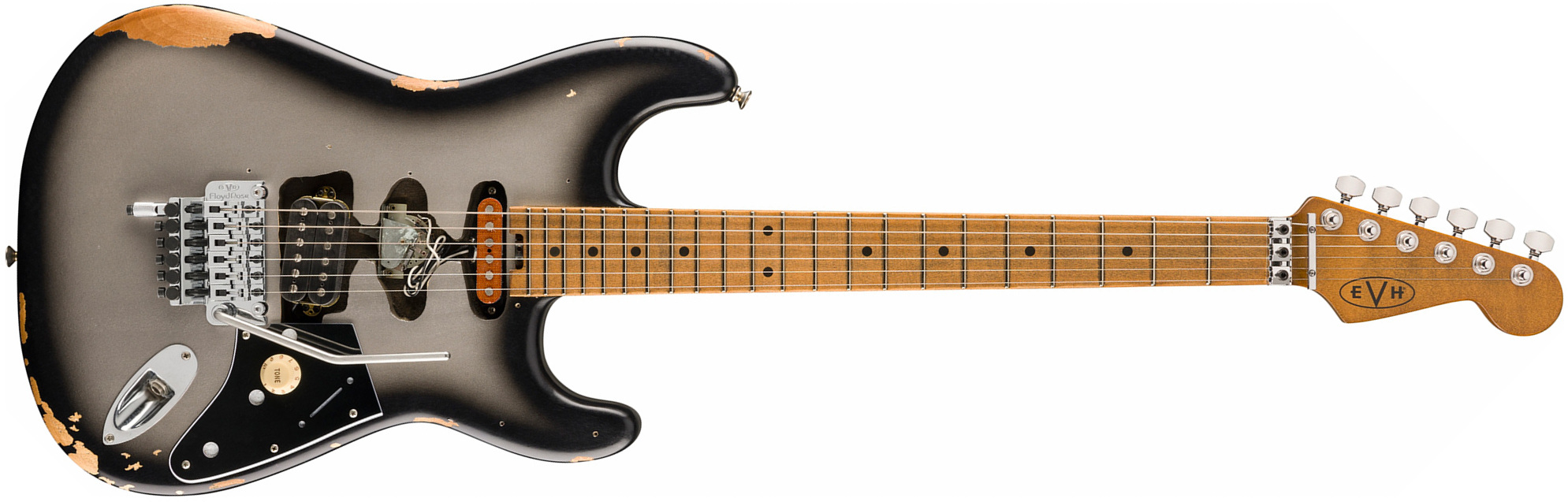 Evh Frankenstein Relic Mex 1h Fr Mn - Silverburst - Elektrische gitaar in Str-vorm - Main picture