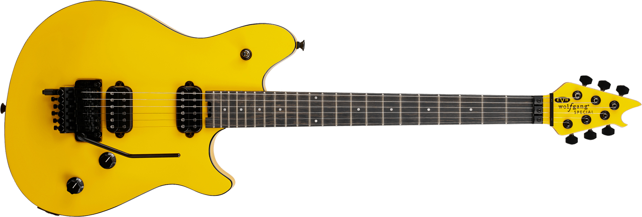 Evh Wolfgang Special Baked Maple Mex 2h Fr Eb - Caution Yellow - Metal elektrische gitaar - Main picture