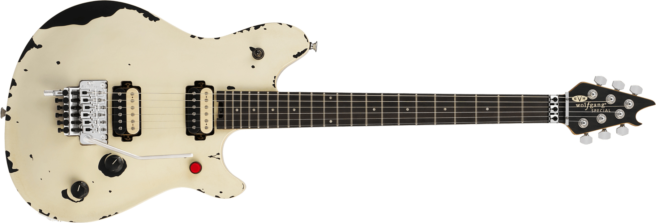 Evh Wolfgang Special Ltd Mex 2h Fr Eb - Distressed Ivory - Kenmerkende elektrische gitaar - Main picture