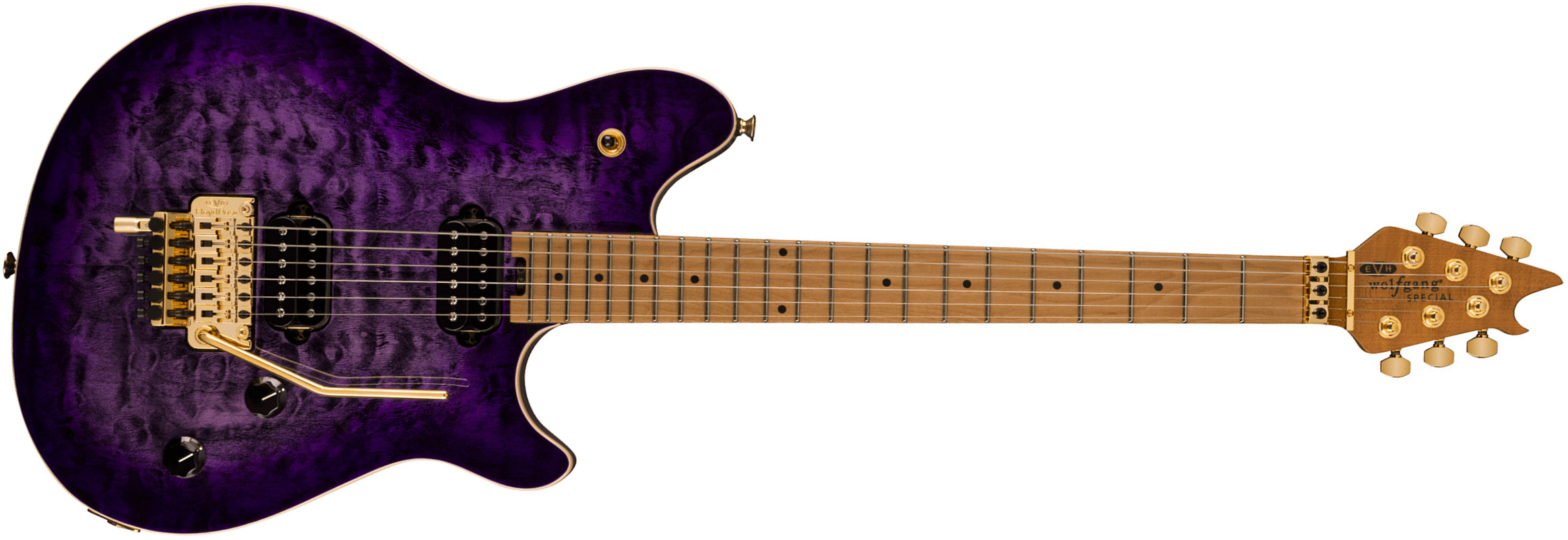 Evh Wolfgang Special Qm 2h Fr Mn - Purple Burst - Metalen elektrische gitaar - Main picture