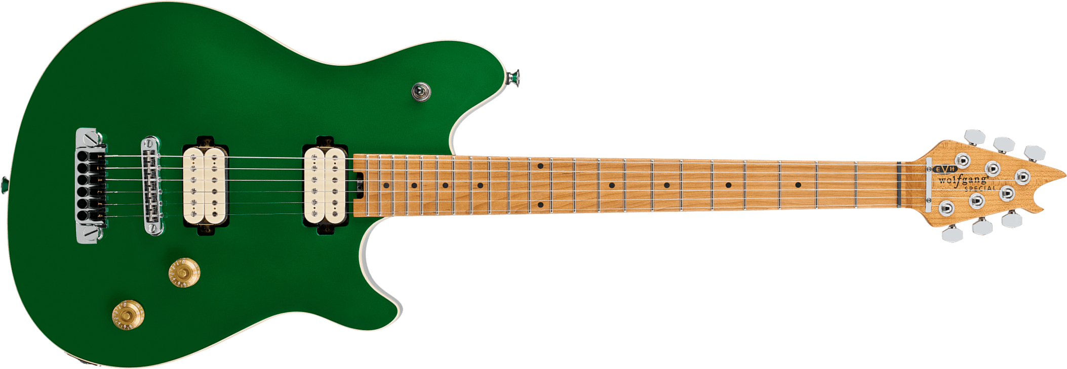 Evh Wolfgang Special Tom Baked Maple Mex 2h Ht Mn - Kandy Green - Metal elektrische gitaar - Main picture