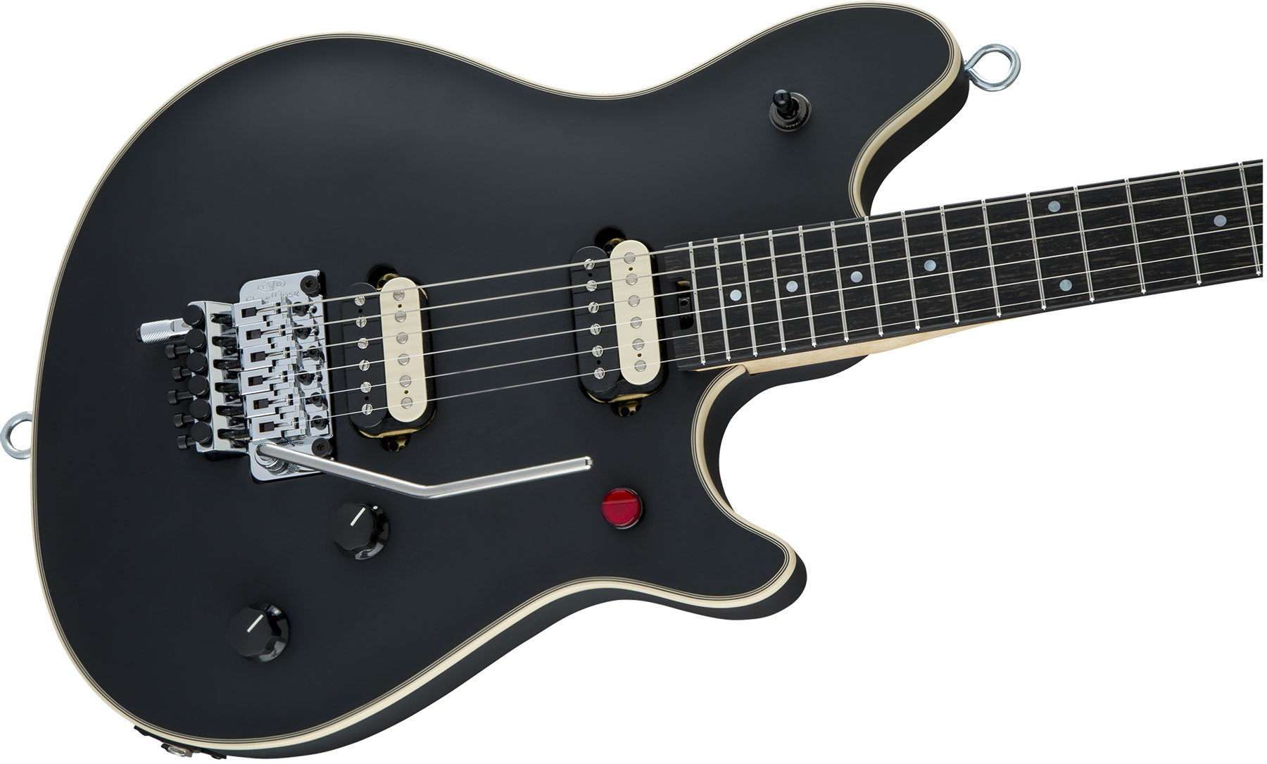 Evh Edward Van Halen Wolfgang Usa Signature Hh Fr Eb - Stealth Black - Metalen elektrische gitaar - Variation 2