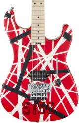 Elektrische gitaar in str-vorm Evh                            Striped Series 5150 - Red black & white stripes