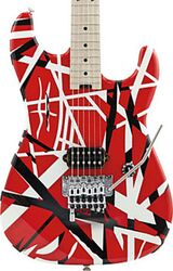 Elektrische gitaar in str-vorm Evh                            Striped Series - Red with black stripes