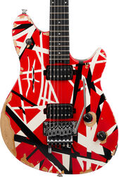 Metal elektrische gitaar Evh Striped  Wolfgang Special Ltd (MEX, EB) - Aged Red Black & White Stripes