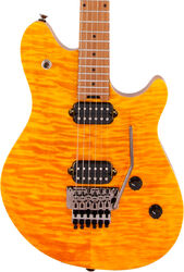 Metalen elektrische gitaar Evh Wolfgang WG Standard QM - Transparent amber