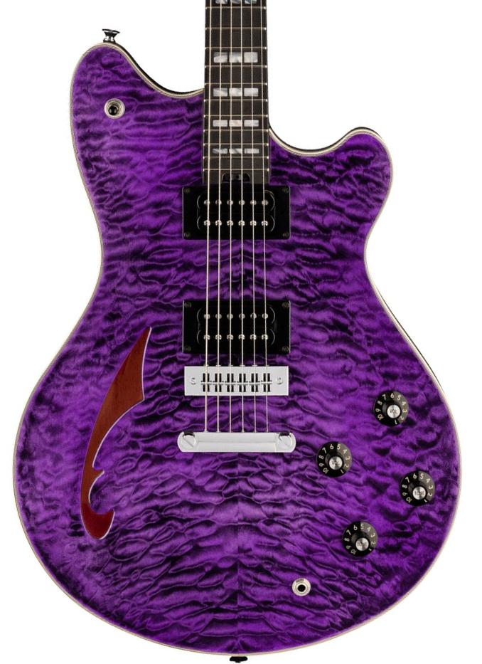 Metal elektrische gitaar Evh SA-126 Special QM - Transparent purple