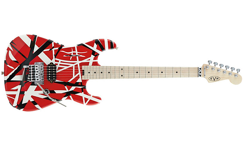 Evh Striped Series - Red With Black Stripes - Elektrische gitaar in Str-vorm - Variation 2
