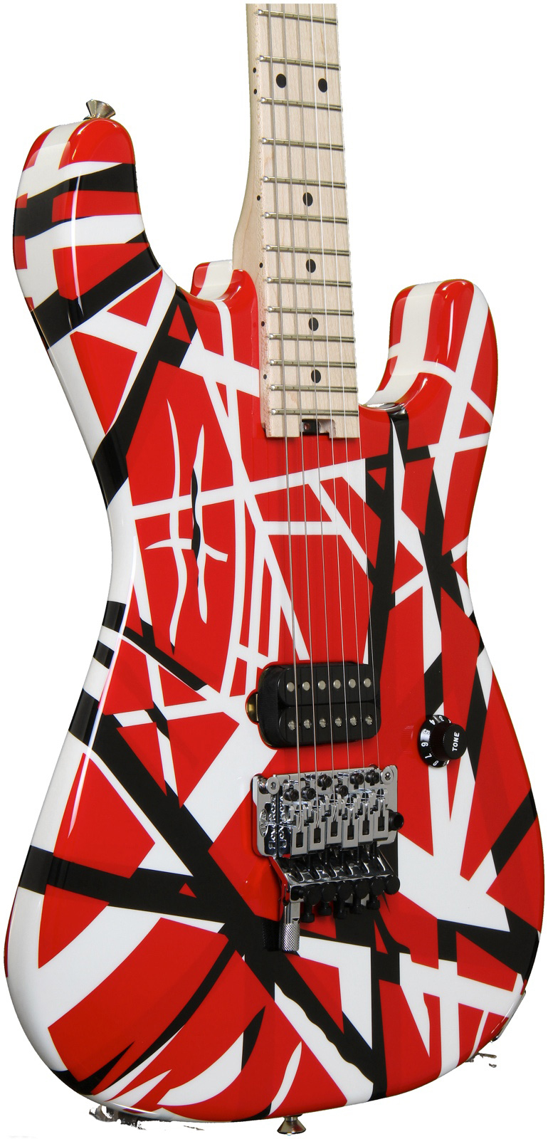 Evh Striped Series - Red With Black Stripes - Elektrische gitaar in Str-vorm - Variation 4