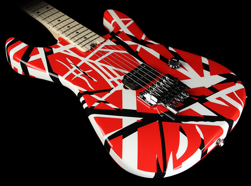 Evh Striped Series - Red With Black Stripes - Elektrische gitaar in Str-vorm - Variation 6