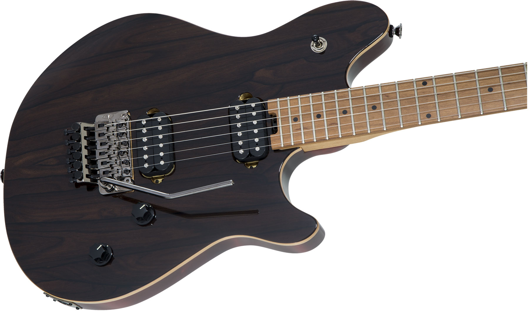 Evh Wolfgang Standard Exotic Ziricote 2h Fr Mn - Dark Natural - Retro-rock elektrische gitaar - Variation 2