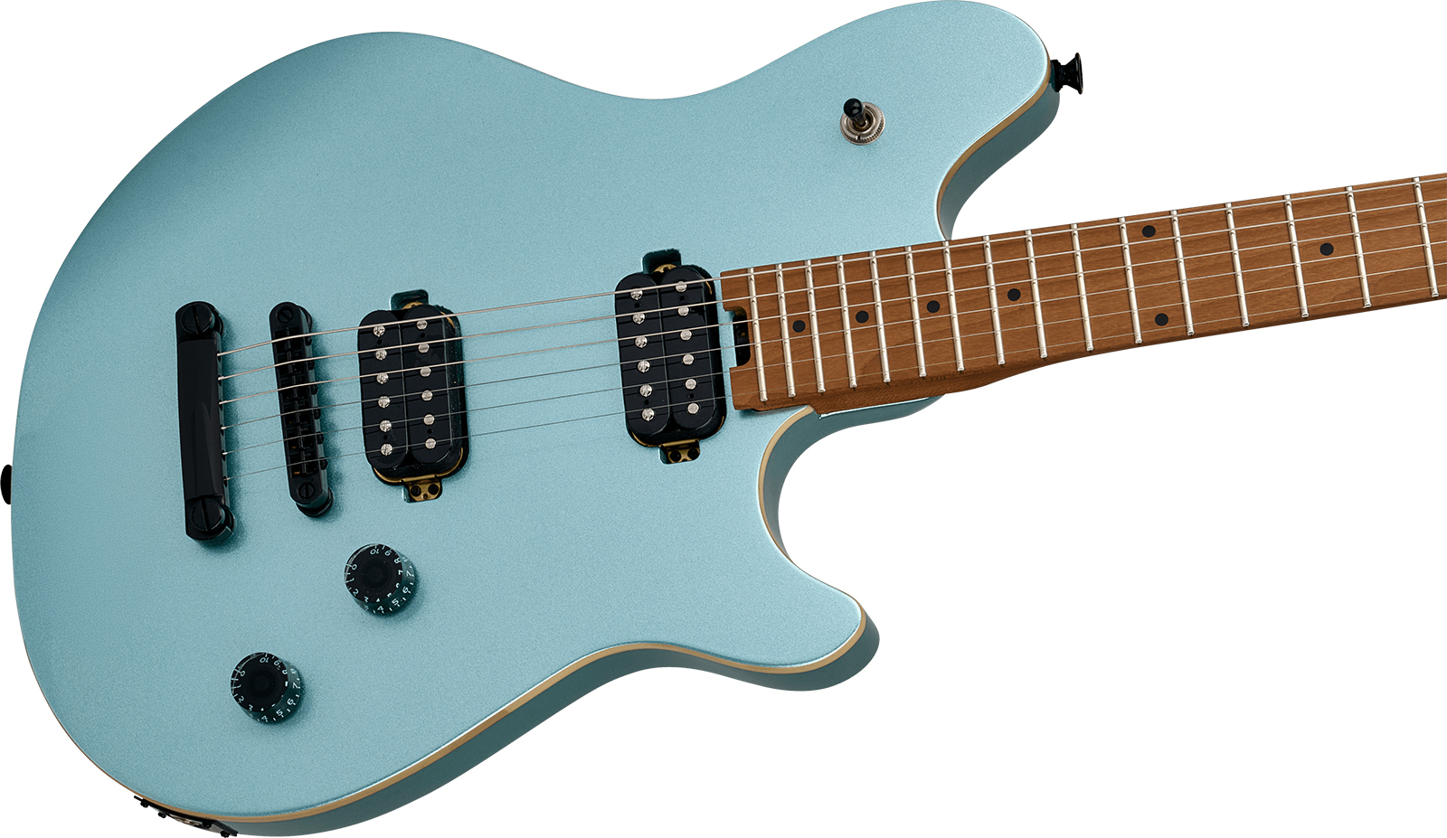 Evh Wolfgang Standard Tom Ind 2h Ht Mn - Sea Foam Pearl Metallic - Metalen elektrische gitaar - Variation 2