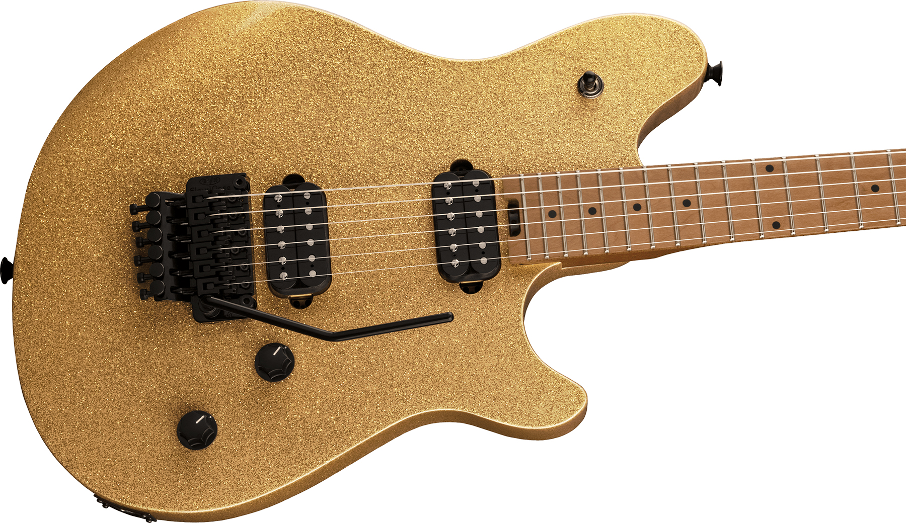 Evh Wolfgang Wg Standard 2h Fr Mn - Gold Sparkle - Metalen elektrische gitaar - Variation 2