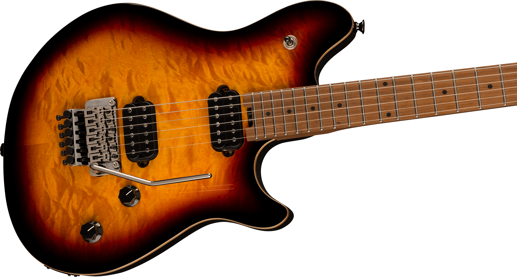 Evh Wolfgang Wg Standard Qm 2h  Fr Mn - 3-color Sunburst - Metalen elektrische gitaar - Variation 2