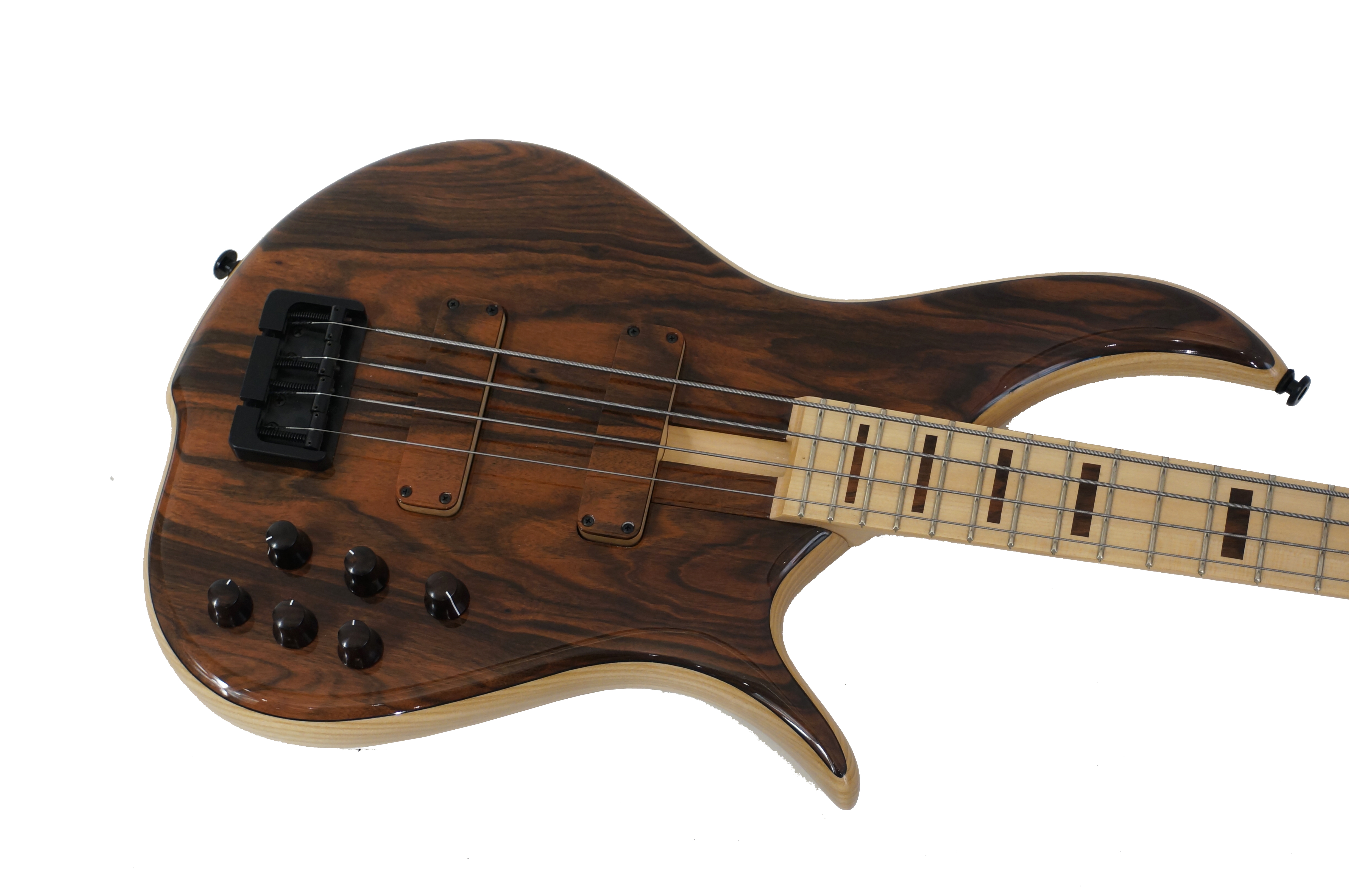 F Bass Bn 4 String Macassar Top Block Inlays 4c Mn Natural - Solid body elektrische bas - Variation 2