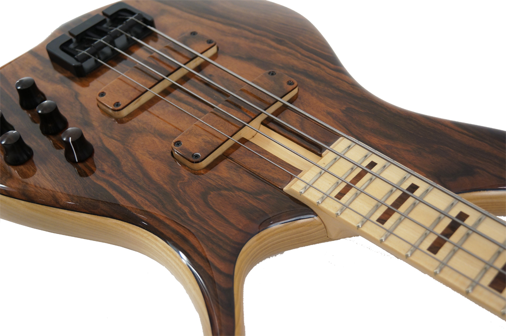 F Bass Bn 4 String Macassar Top Block Inlays 4c Mn Natural - Solid body elektrische bas - Variation 3