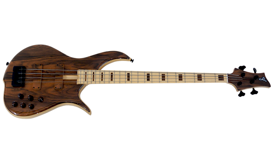 F Bass Bn 4 String Macassar Top Block Inlays 4c Mn Natural - Solid body elektrische bas - Variation 1