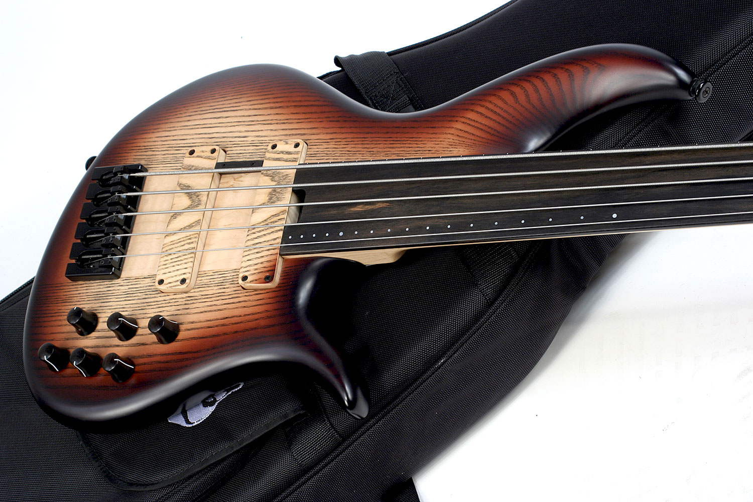 F Bass Bnf5 Fretless 5 String Ebony Fretboard - Brown Burst Satin - Solid body elektrische bas - Variation 3