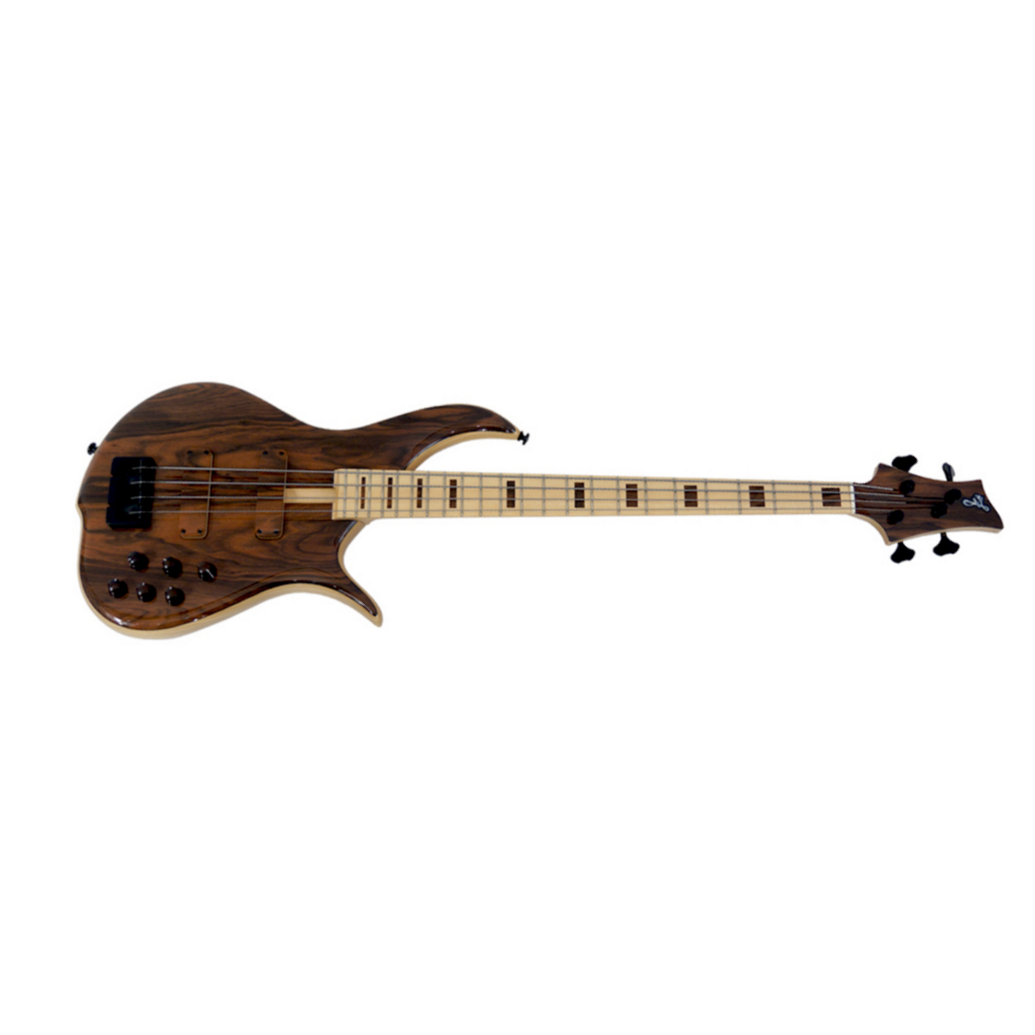 F Bass Bn 4 String Macassar Top Block Inlays 4c Mn Natural - Solid body elektrische bas - Main picture