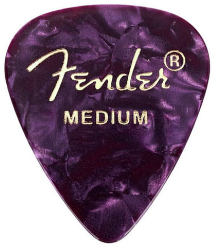 Fender 351 Shape Premium Celluloid Medium Picks Purple Moto - Plectrum - Variation 1