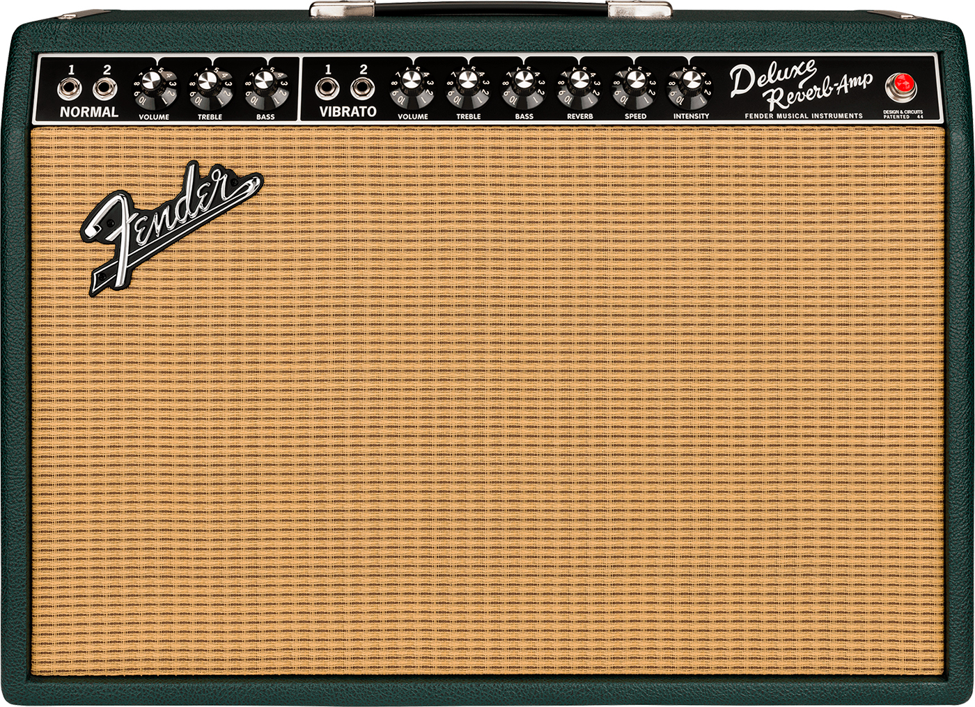 Fender 65 Deluxe Reverb Ltd 22w 6v6 1x12 Eminence Sc64 British Racing Green - Combo voor elektrische gitaar - Variation 1