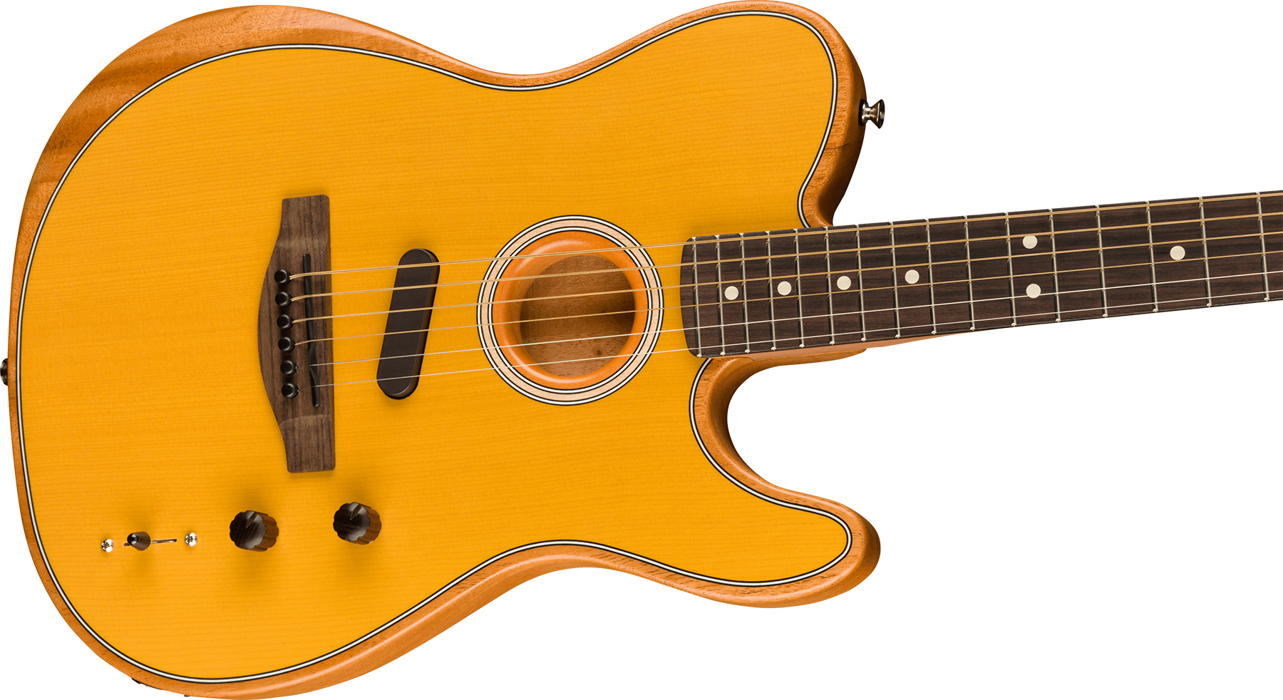 Fender Acoustasonic Tele Player Mex Epicea Acajou Rw - Butterscotch Blonde - Elektro-akoestische gitaar - Variation 2